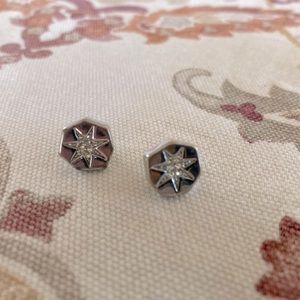 Silver stud earrings